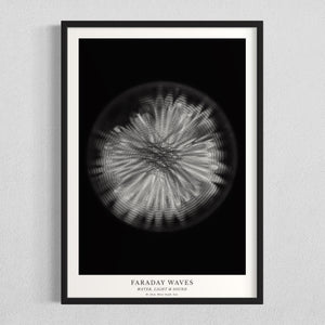cymatics photo print B/W - Faraday Waves - Journey of Curiosity