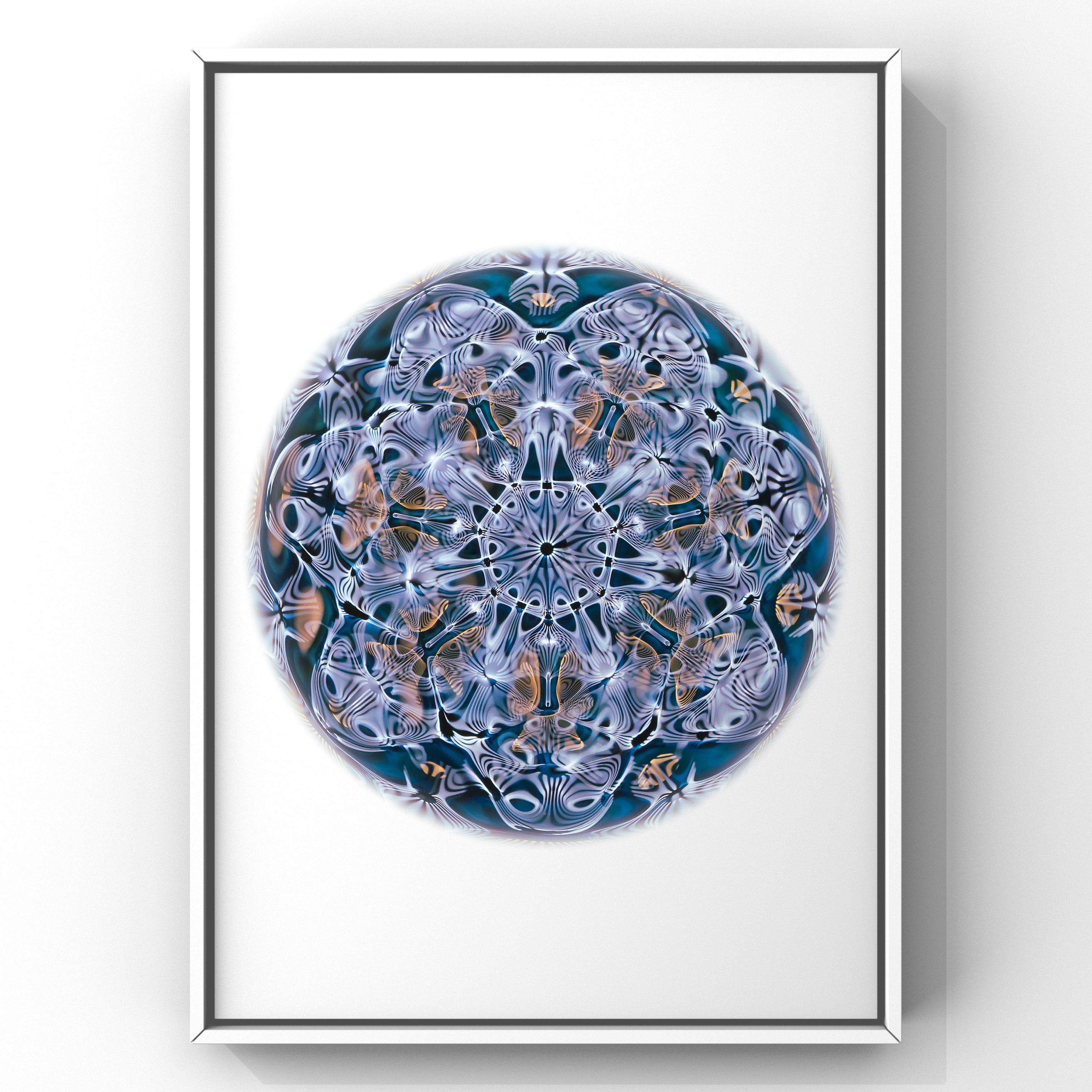 cymatics photo print 41Hz (Note E) - White - Journey of Curiosity
