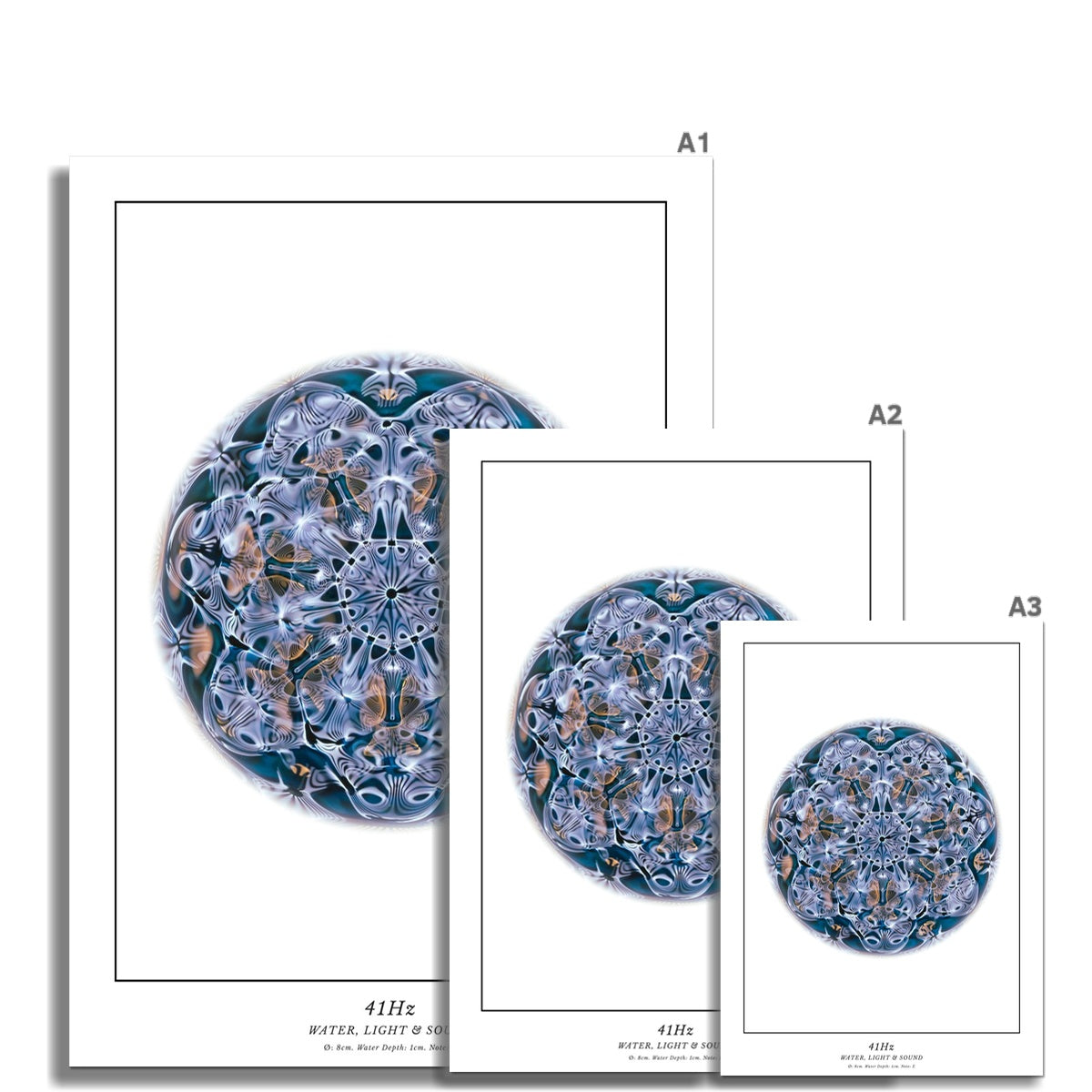 cymatics photo print 41Hz (Note E) - White - Journey of Curiosity