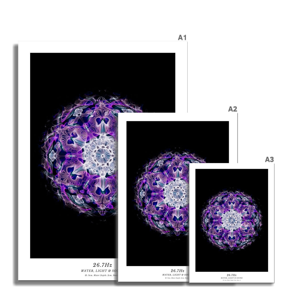cymatics photo print 26.7Hz (Note A) - Journey of Curiosity