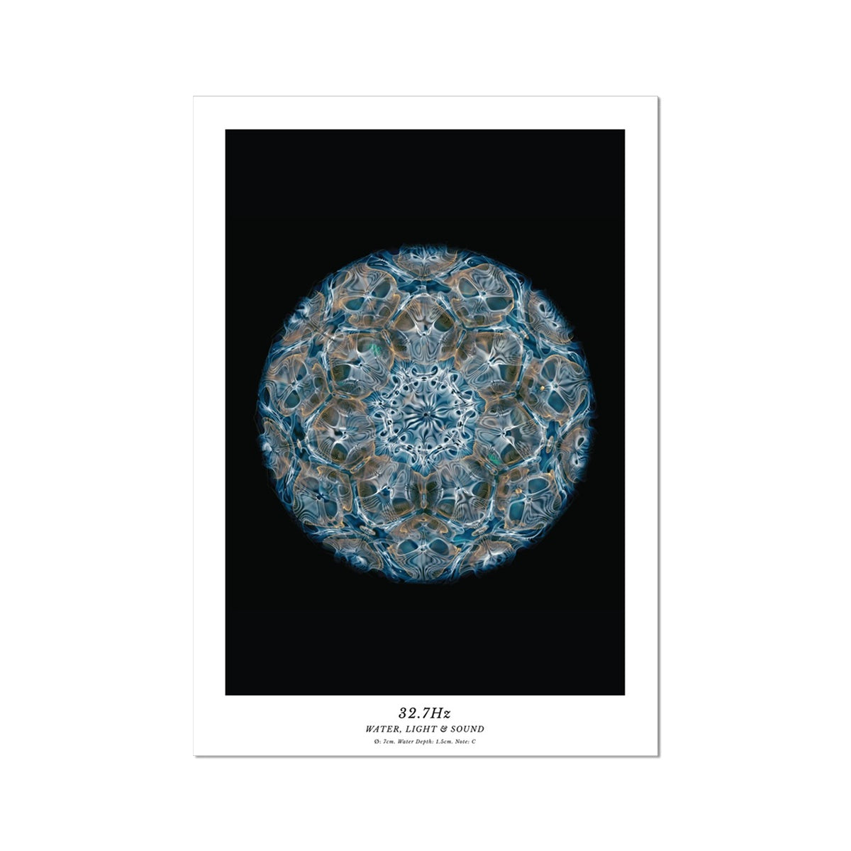 cymatics photo print 32.7Hz (Note C) - Journey of Curiosity