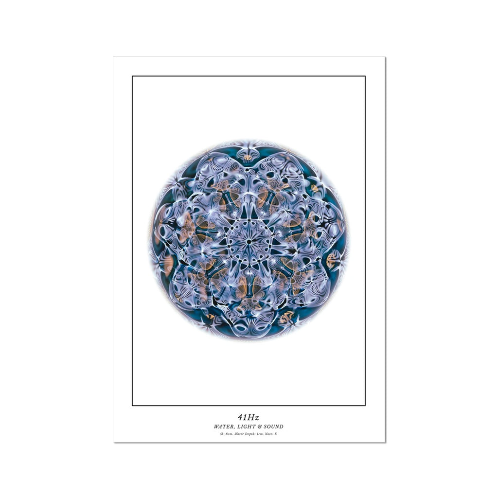 cymatics photo print 41Hz (Note E) - White - Journey of Curiosity