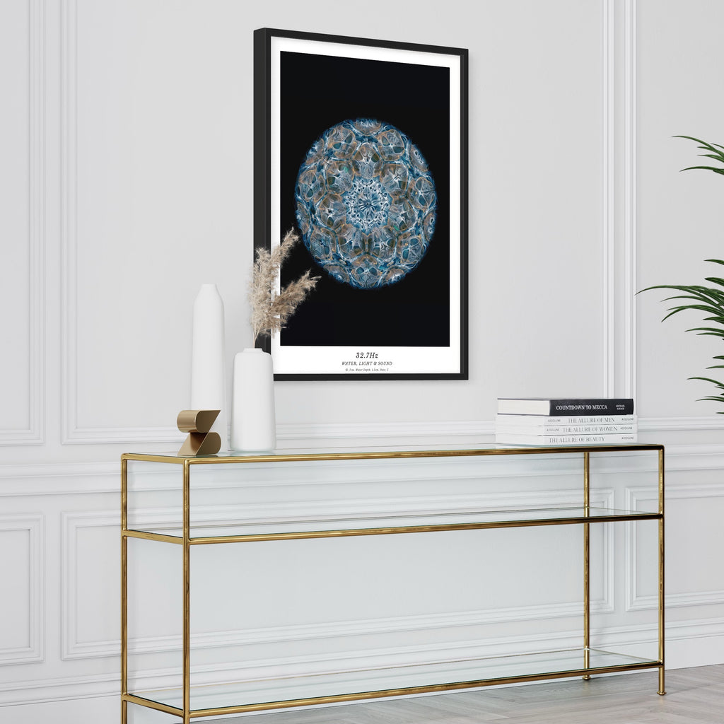 cymatics photo print 32.7Hz (Note C) - Journey of Curiosity