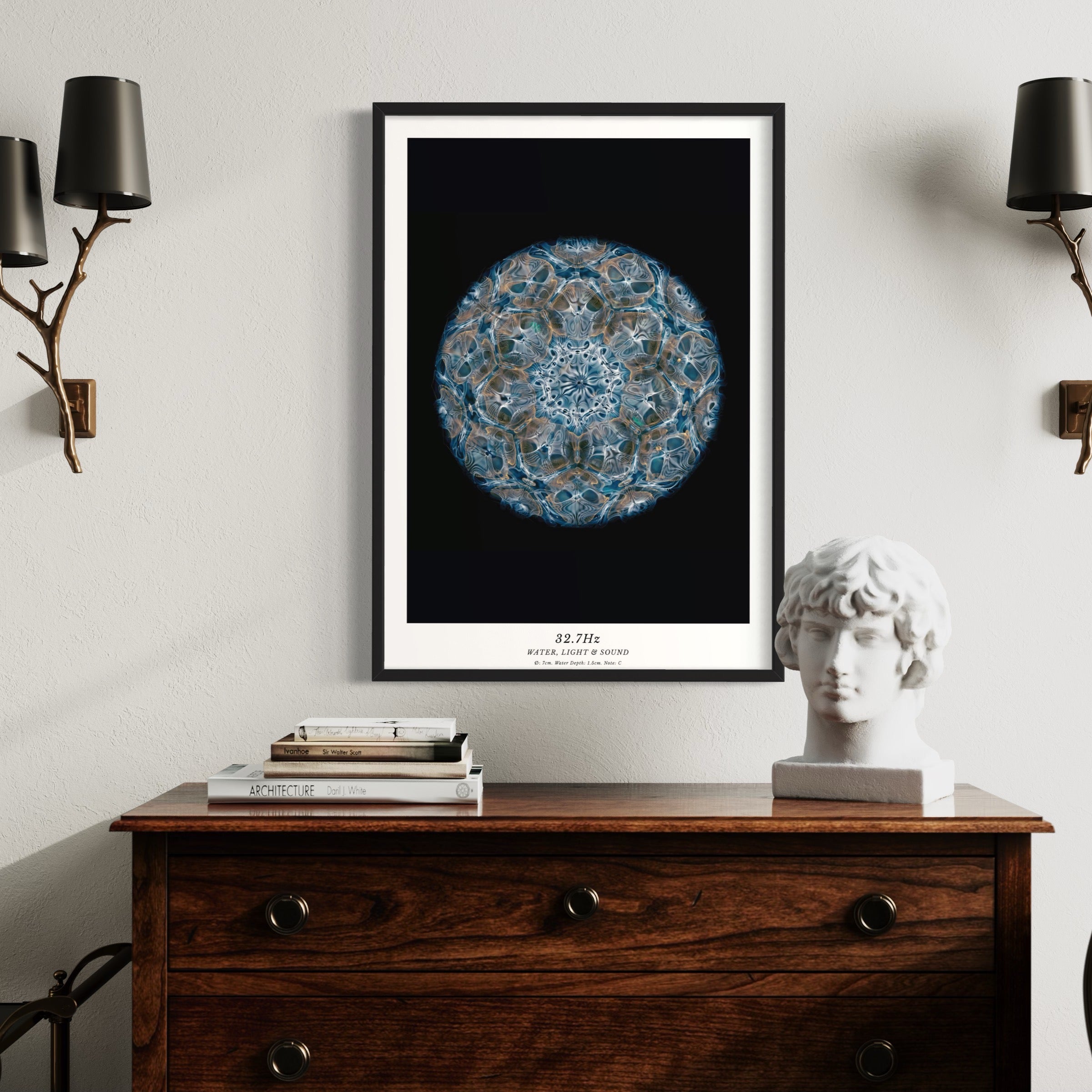 cymatics photo print 32.7Hz (Note C) - Journey of Curiosity