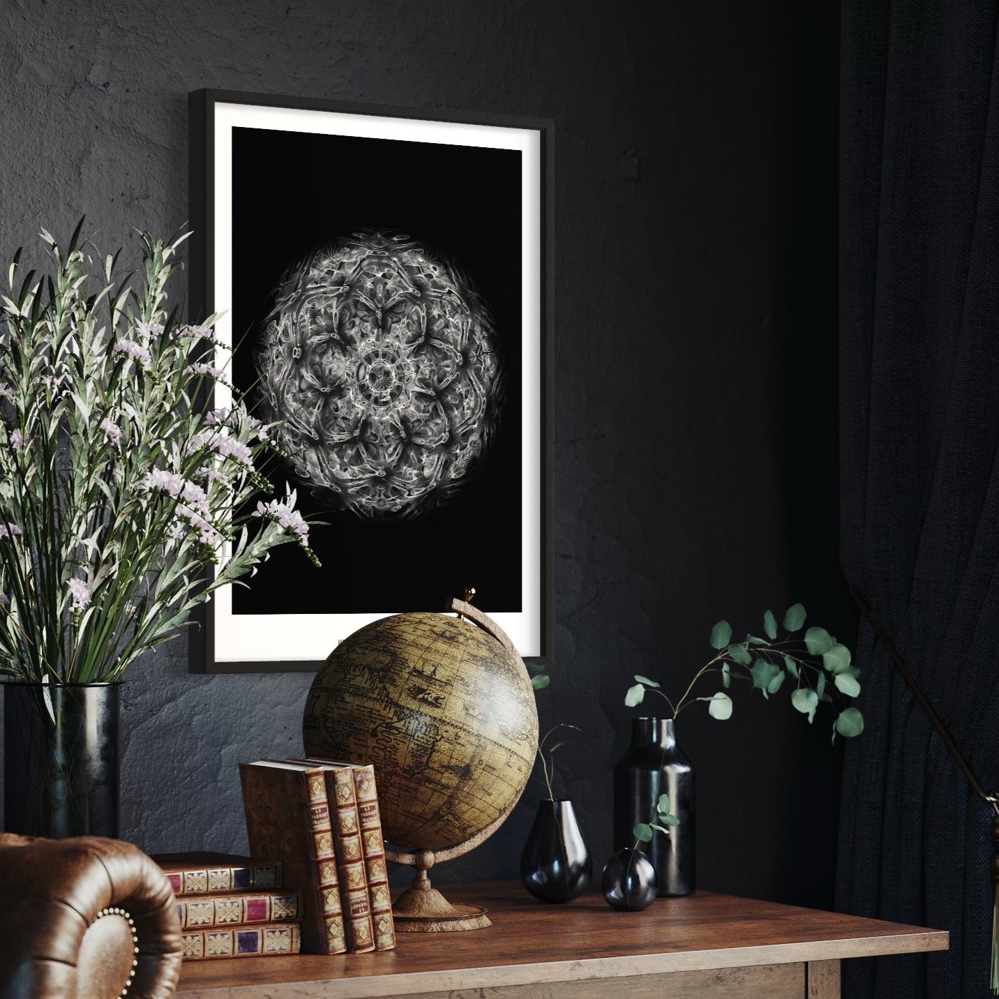 cymatics photo print B/W - 34Hz - Journey of Curiosity