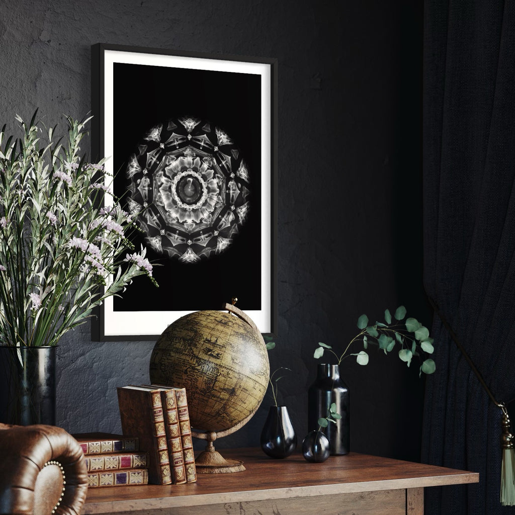 cymatics photo print B/W - 18.8Hz - Journey of Curiosity