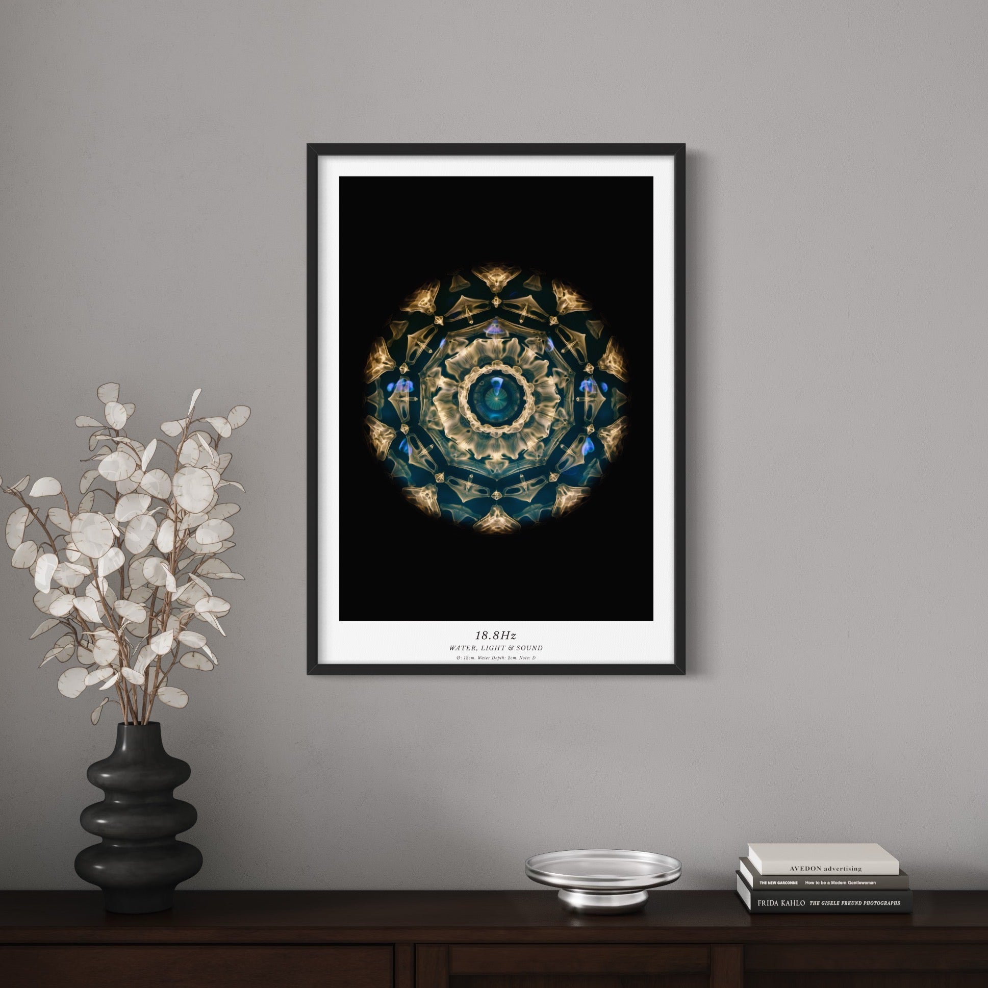 cymatics photo print 18.8Hz (Note D) - Journey of Curiosity