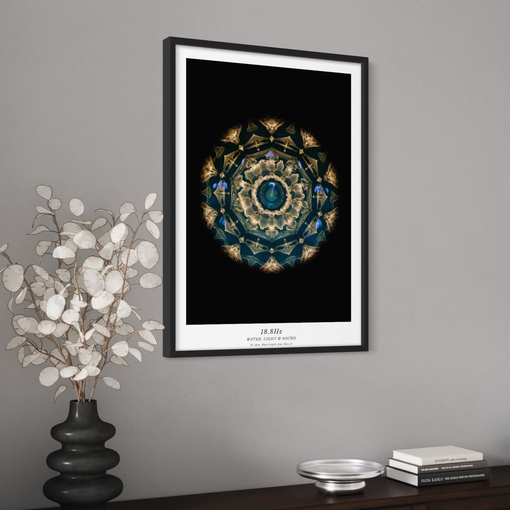cymatics photo print 18.8Hz (Note D) - Journey of Curiosity