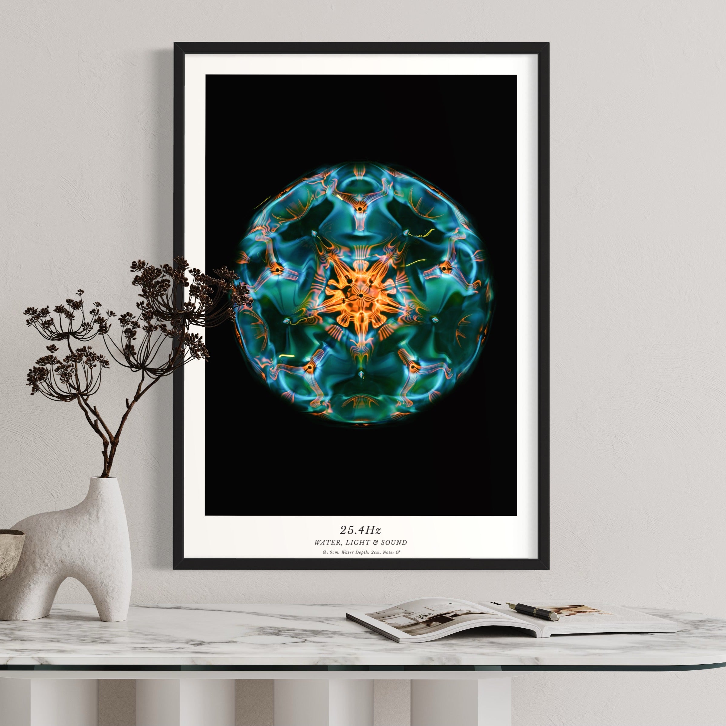 cymatics photo print 25.4Hz (Note G#) - Journey of Curiosity