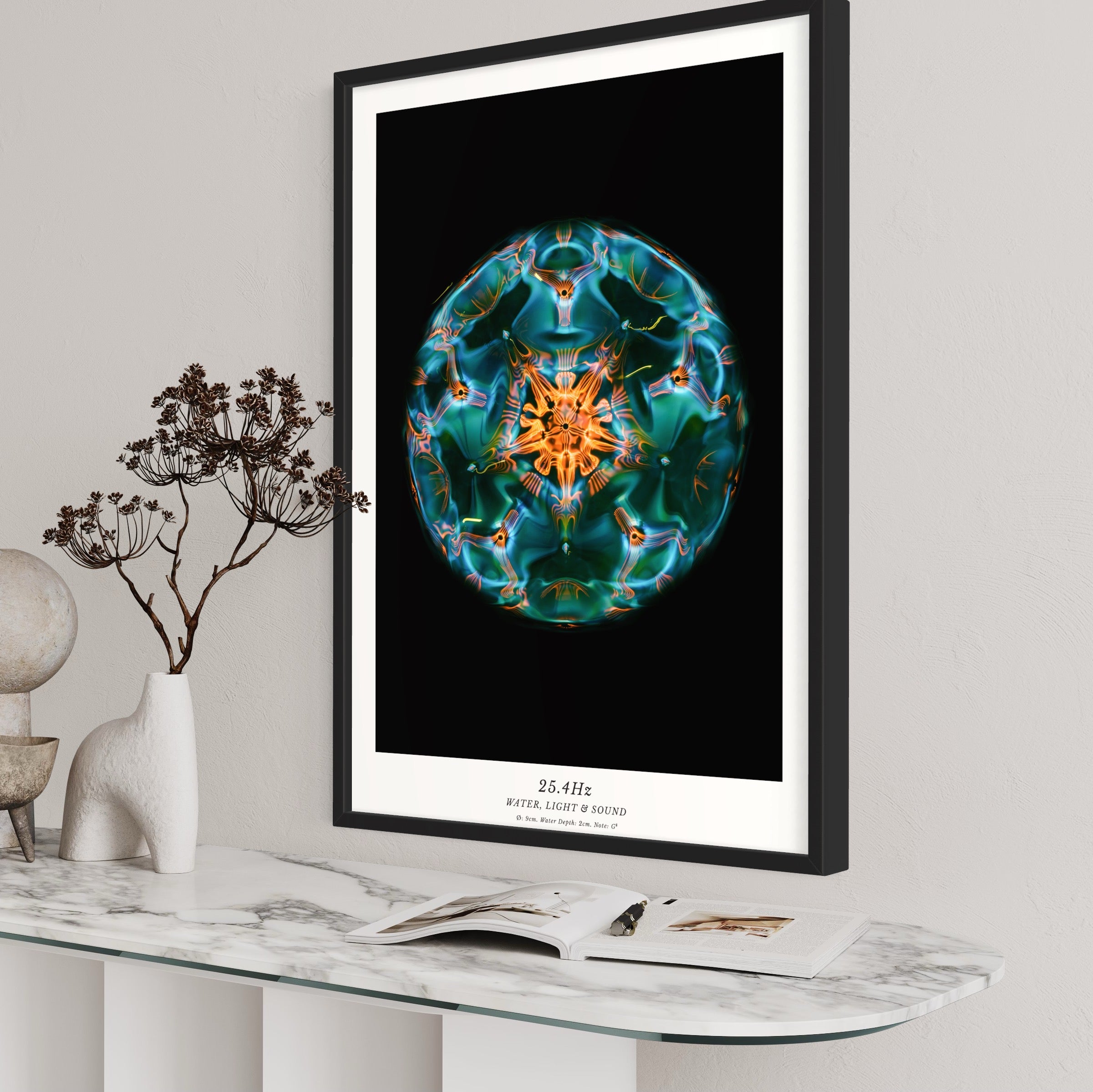 cymatics photo print 25.4Hz (Note G#) - Journey of Curiosity