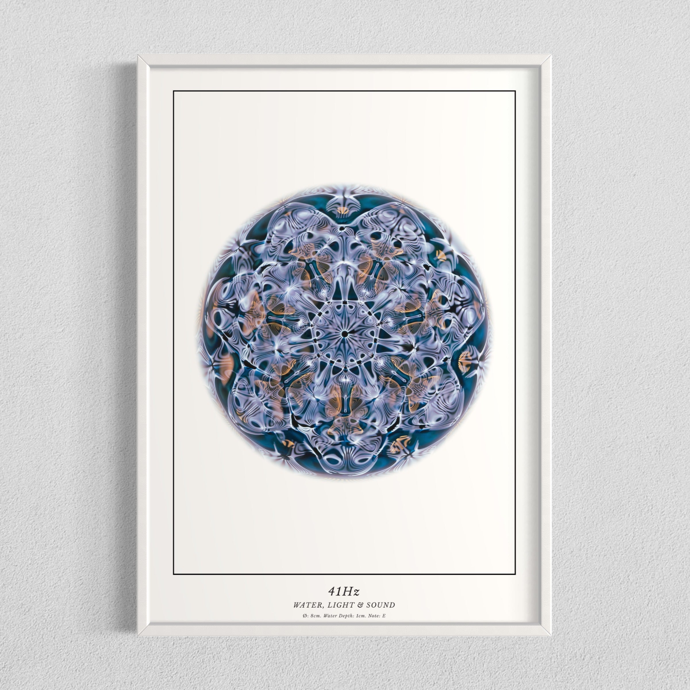 cymatics photo print 41Hz (Note E) - White - Journey of Curiosity