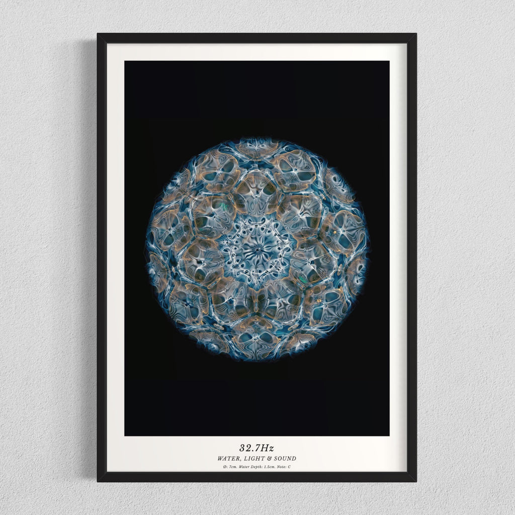cymatics photo print 32.7Hz (Note C) - Journey of Curiosity