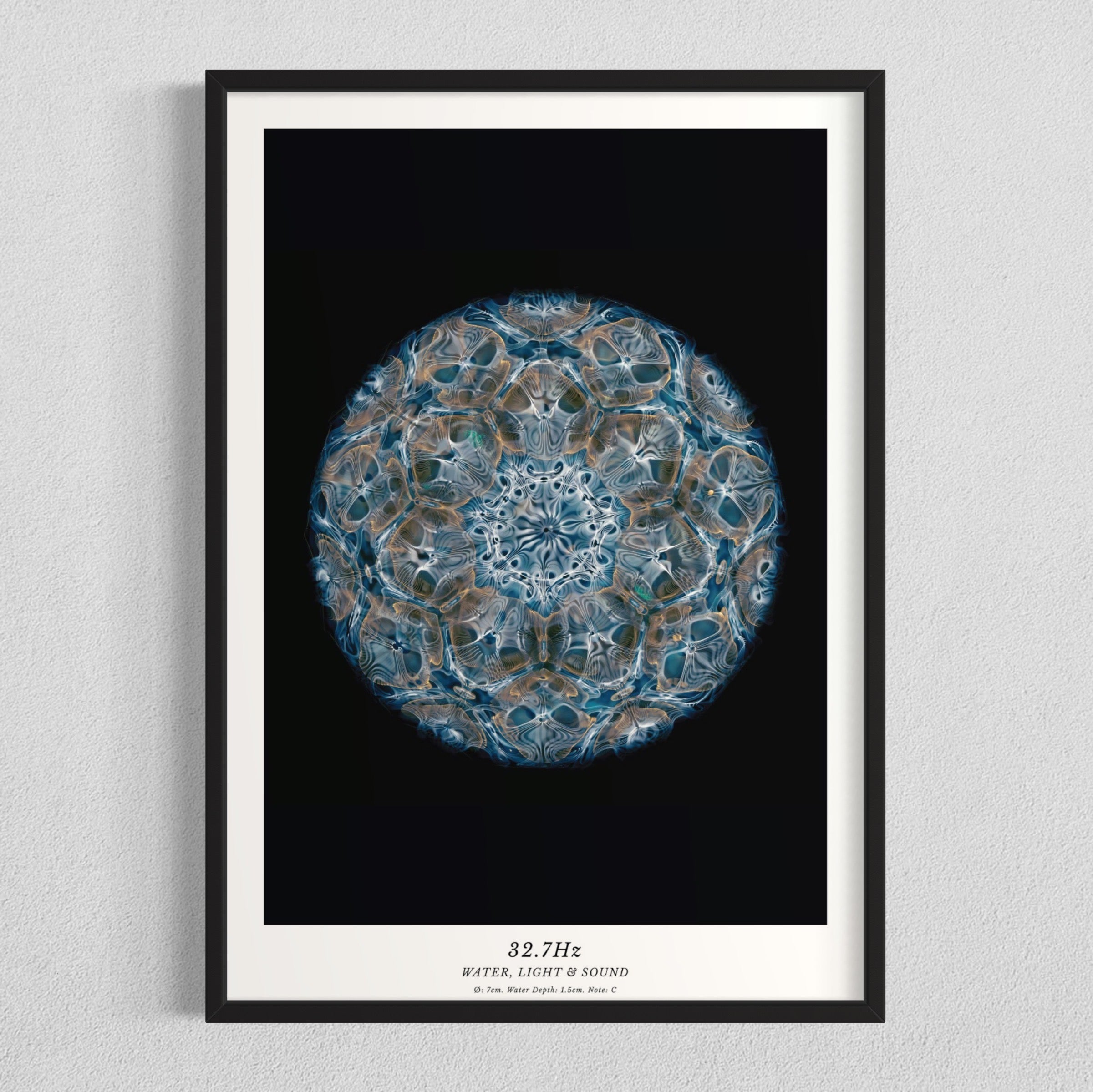 cymatics photo print 32.7Hz (Note C) - Journey of Curiosity