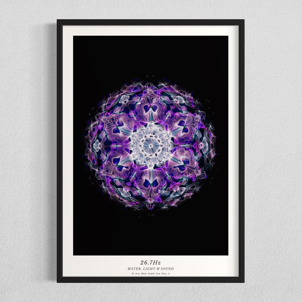 cymatics photo print 26.7Hz (Note A) - Journey of Curiosity