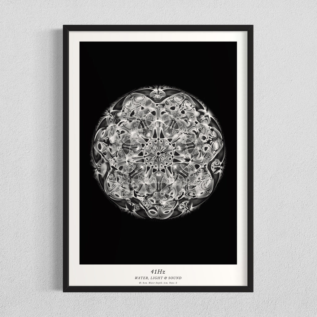 cymatics photo print B/W - 41Hz - Journey of Curiosity