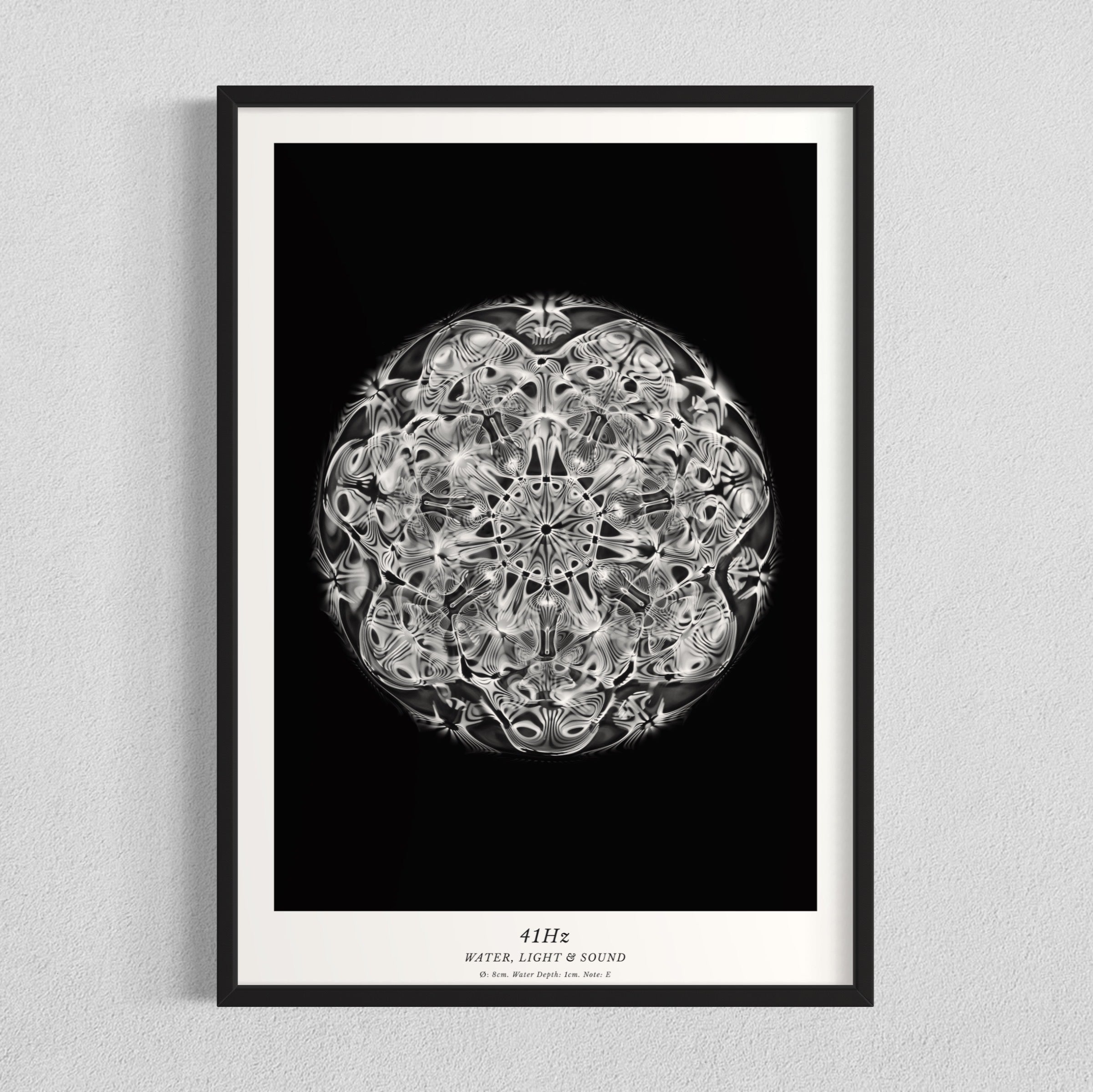 cymatics photo print B/W - 41Hz - Journey of Curiosity