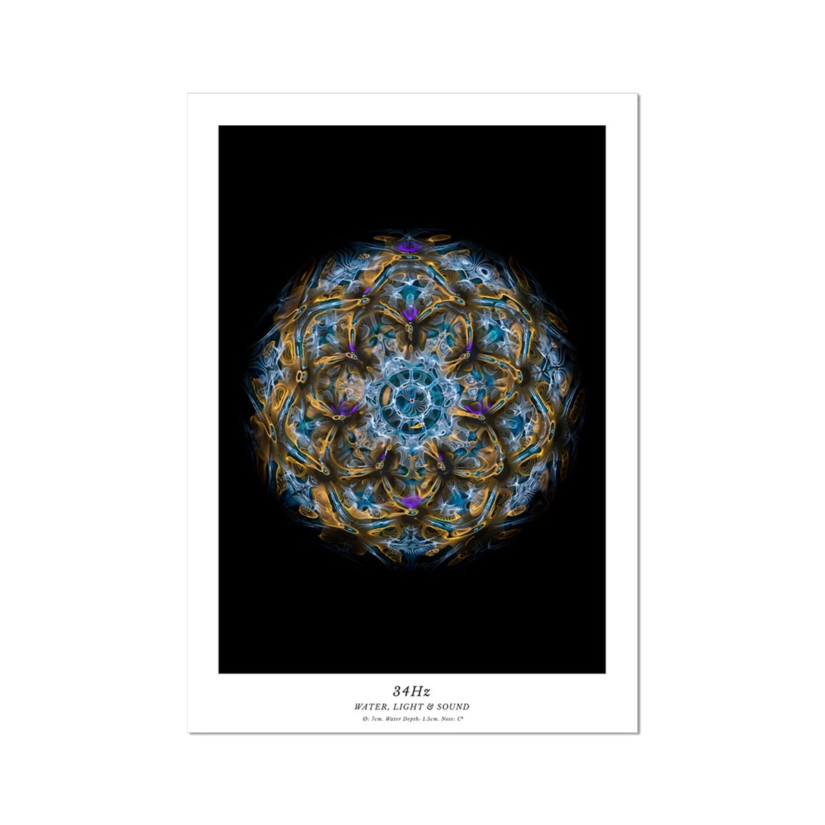 cymatics photo print 34Hz (Note C#) - Journey of Curiosity
