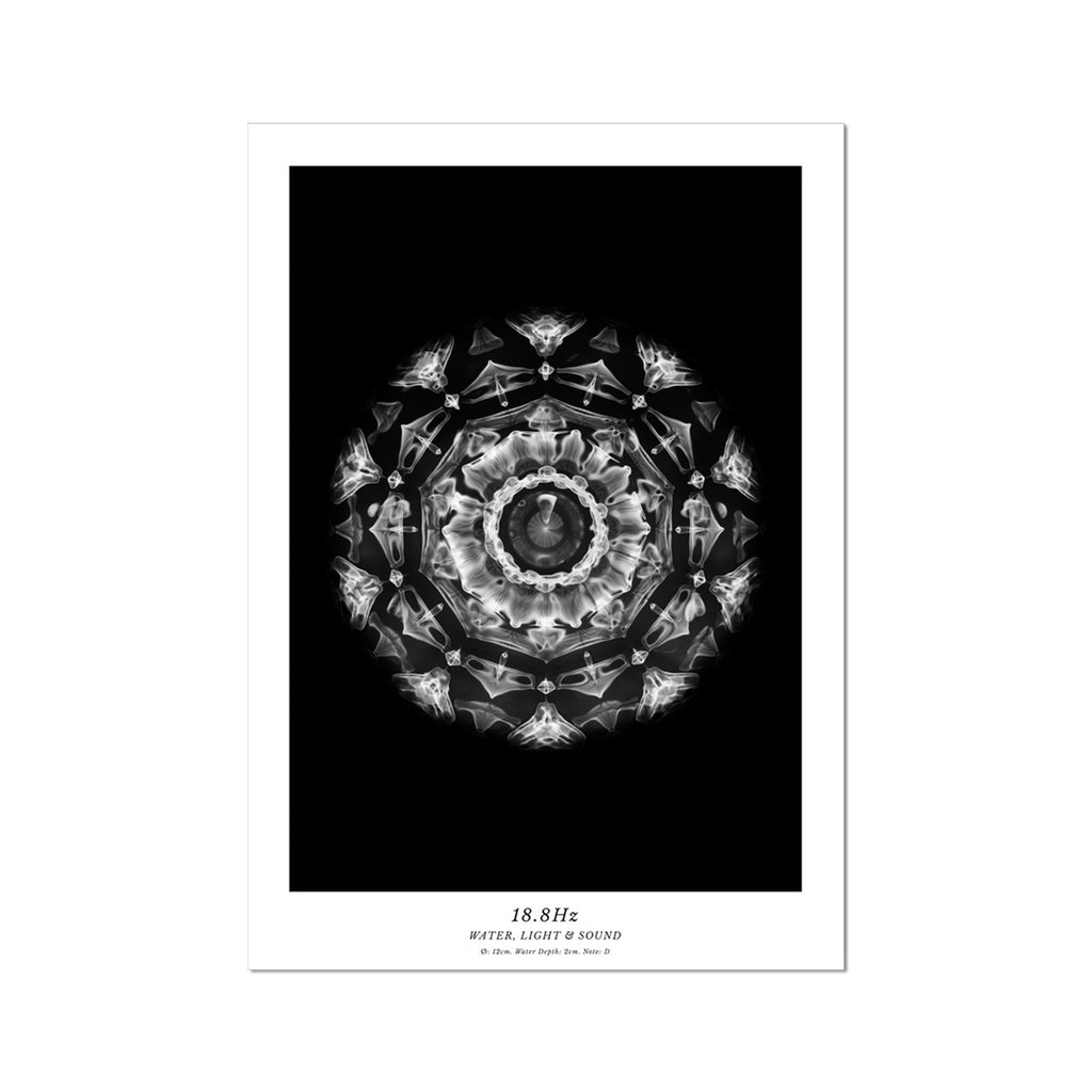 cymatics photo print B/W - 18.8Hz - Journey of Curiosity