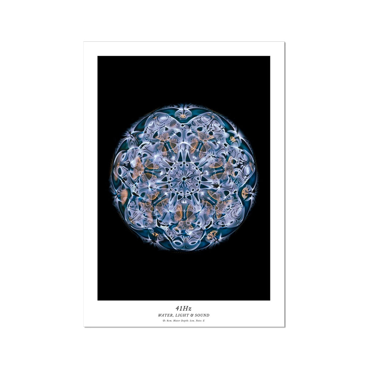 cymatics photo print 41Hz (Note E) - Black - Journey of Curiosity