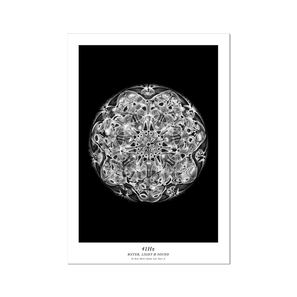 cymatics photo print B/W - 41Hz - Journey of Curiosity